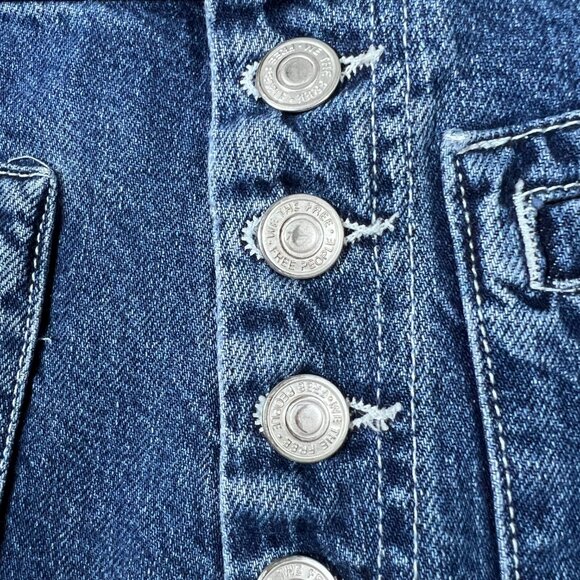 Free People We The Free Button Fly High-Rise Wide Leg Colette Crop Capri Jeans - Picture 3 of 8